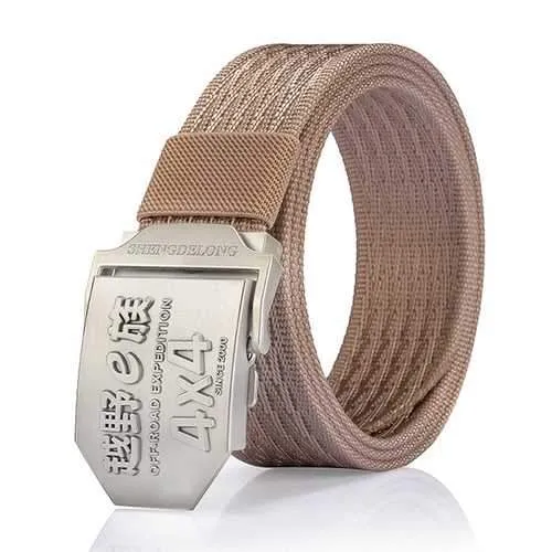 125CM Men Casual Nylon Alloy Buckle Belt Outdoor Sport Army Tactical Jeans Strap