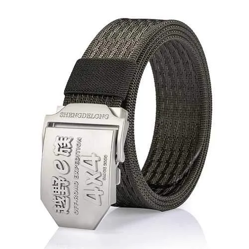 125CM Men Casual Nylon Alloy Buckle Belt Outdoor Sport Army Tactical Jeans Strap