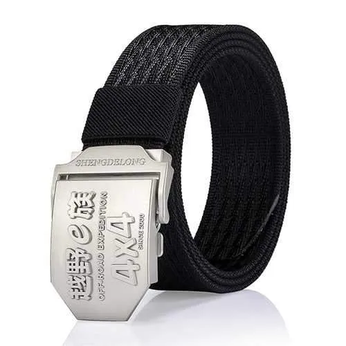 125CM Men Casual Nylon Alloy Buckle Belt Outdoor Sport Army Tactical Jeans Strap