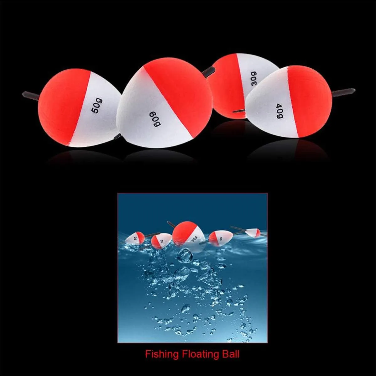 14pcs Red and White Fishing Float Bobber Set Buoy Tackle Accessories Freshwater