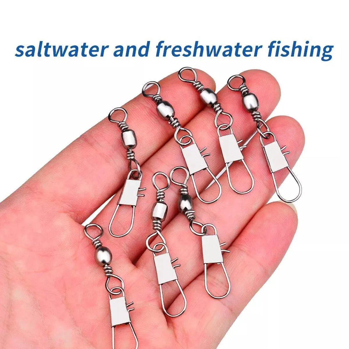 200pcs Pin Connectors Eight Ring Connectors for Fishing Gear Accessories Set