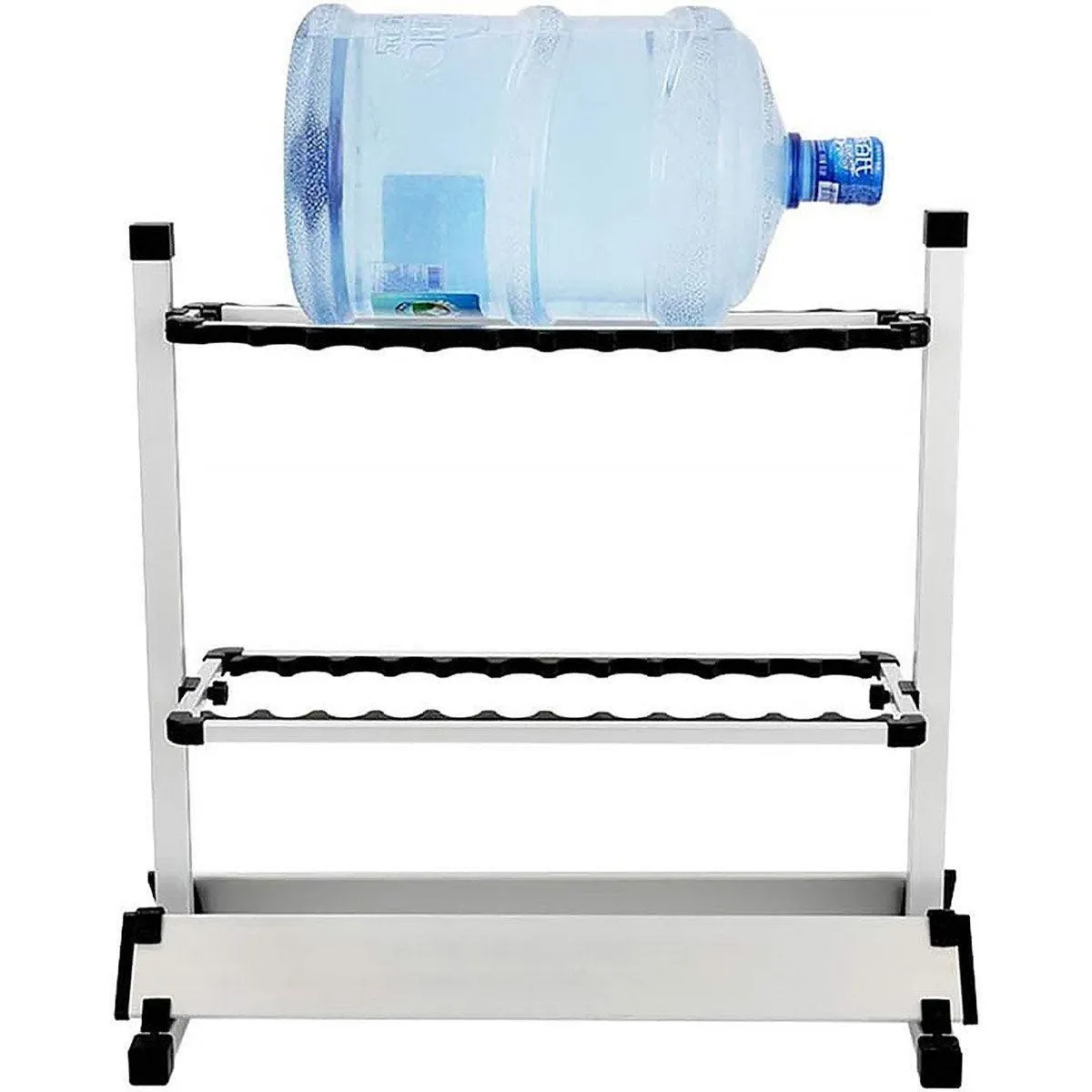 24 Hole Aluminum Alloy Fishing Rod Display Rack Portable Holder Gear Storage