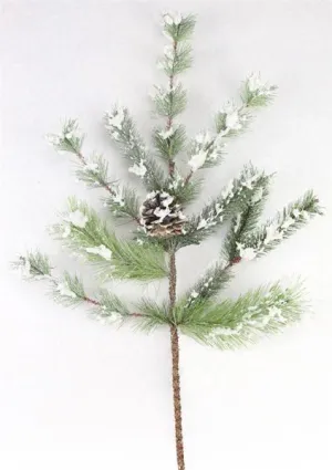24" Snowdrop Vienna Pine Pinecone Pick - XX8115