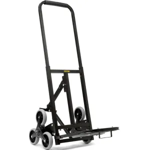 375lbs Stair Climbing Cart Foldable Dolly with Adjustable Handle Hand Truck 10 Wheels All Terrain Cart