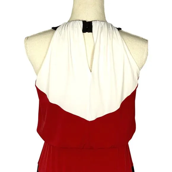 38. White House Black Market Womens Chevron Stripe Sleeveless Dress Multi XS