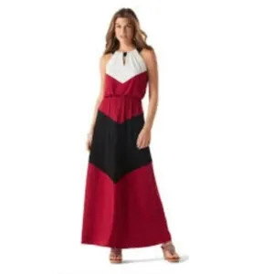 38. White House Black Market Womens Chevron Stripe Sleeveless Dress Multi XS