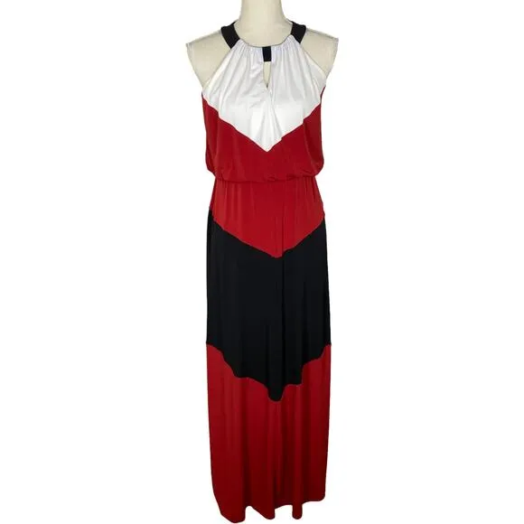 38. White House Black Market Womens Chevron Stripe Sleeveless Dress Multi XS