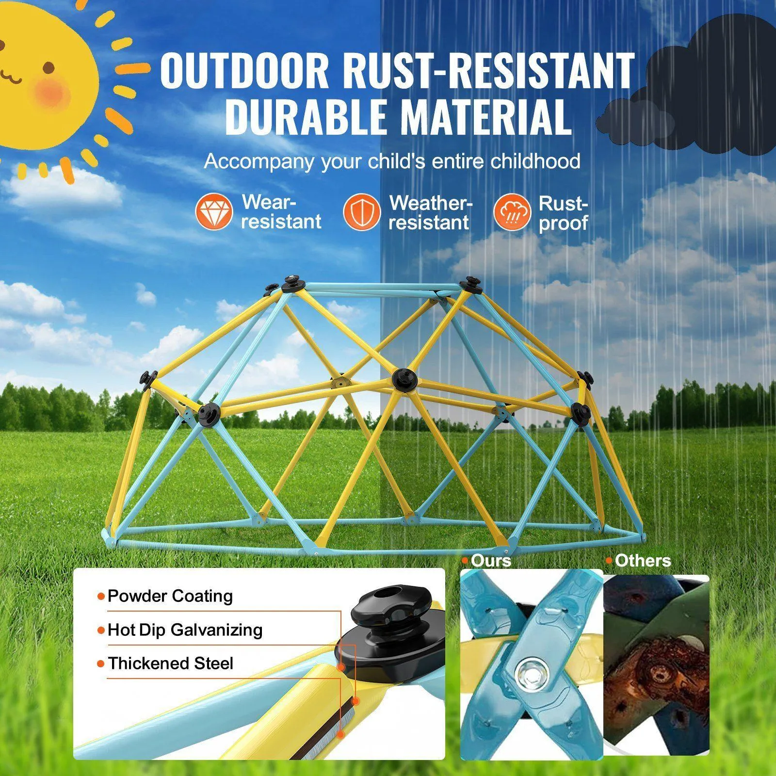6FT Kids Climbing Dome Gym