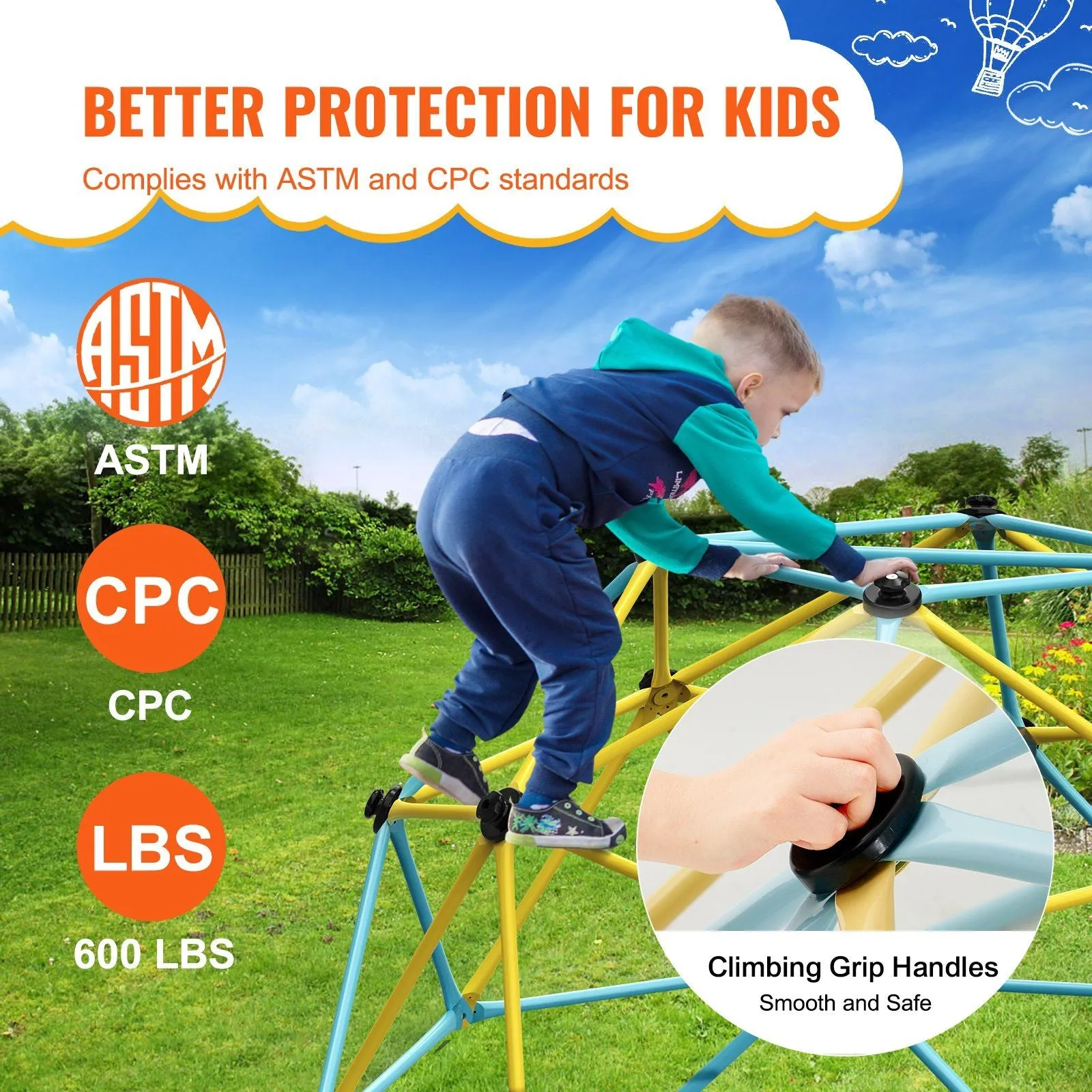 6FT Kids Climbing Dome Gym