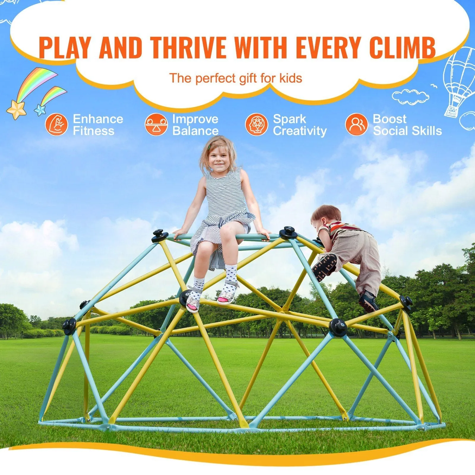 6FT Kids Climbing Dome Gym