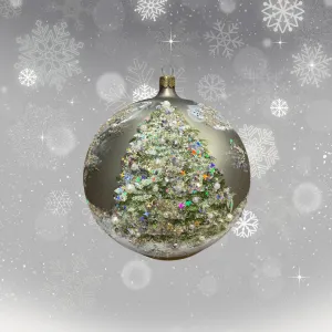 6" GLIMMERING SNOW TREE