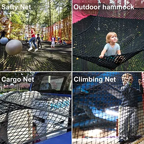9.8X9.8 FT Kids Playground Net Heavy Duty Play Safety Net Outdoor Climbing Cargo Net Playground Sets for Backyards