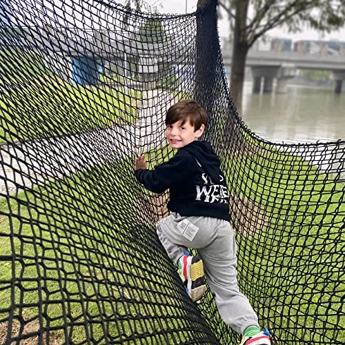 9.8X9.8 FT Kids Playground Net Heavy Duty Play Safety Net Outdoor Climbing Cargo Net Playground Sets for Backyards