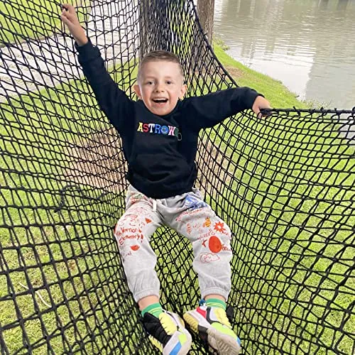 9.8X9.8 FT Kids Playground Net Heavy Duty Play Safety Net Outdoor Climbing Cargo Net Playground Sets for Backyards