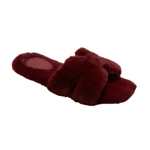 A New Day Womens Sage Slide Slippers 91315735 Burgundy Red 6M