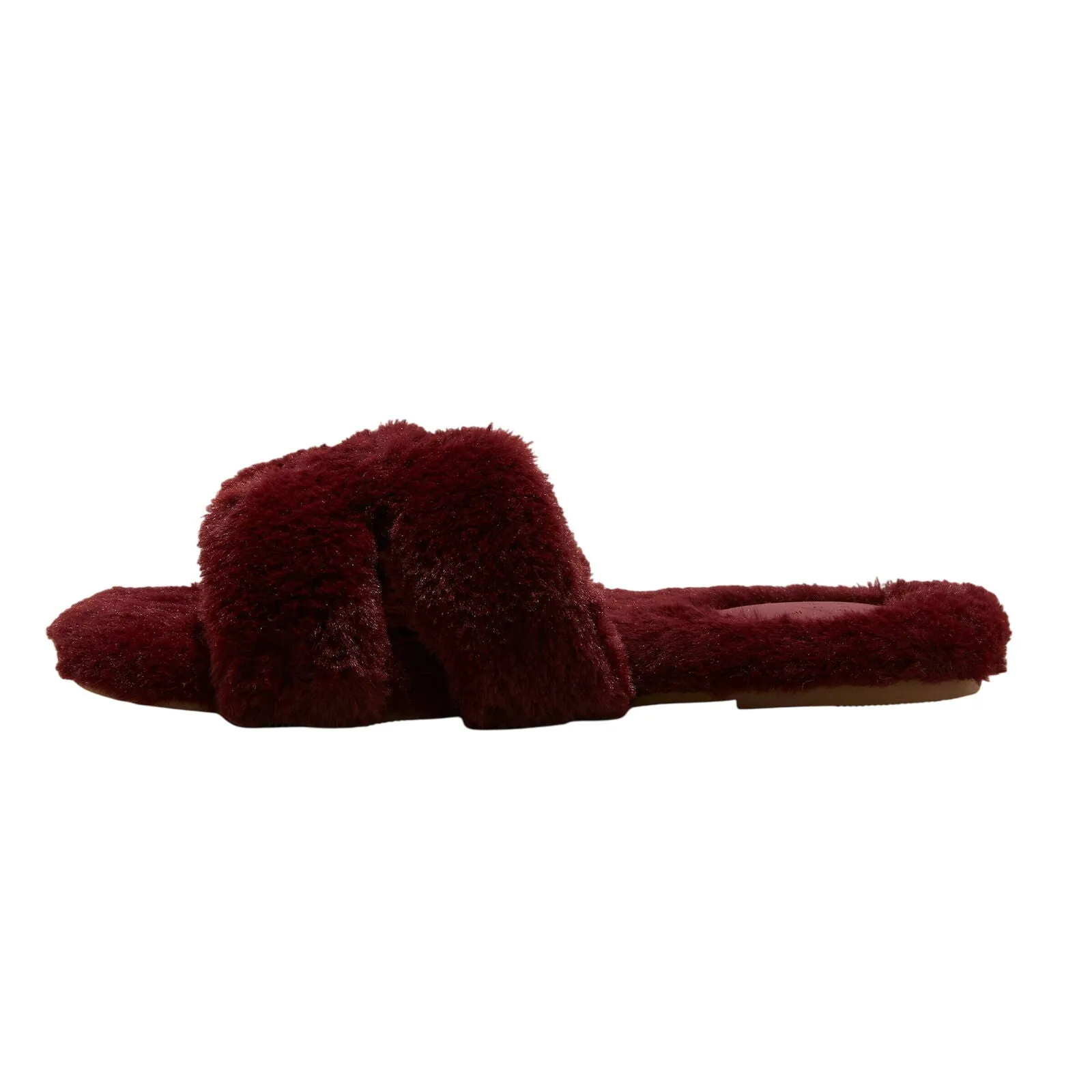 A New Day Womens Sage Slide Slippers 91315735 Burgundy Red 6M