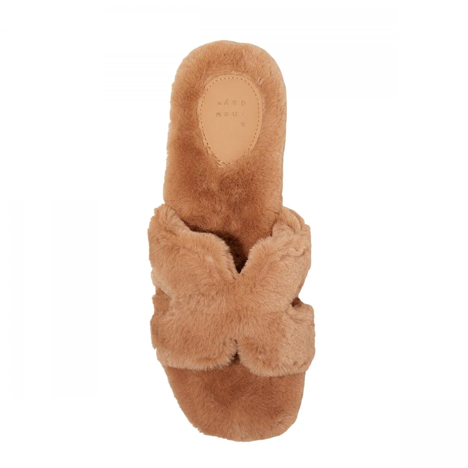 A New Day Womens Sage Slide Slippers 91315735 Tan Brown 7M