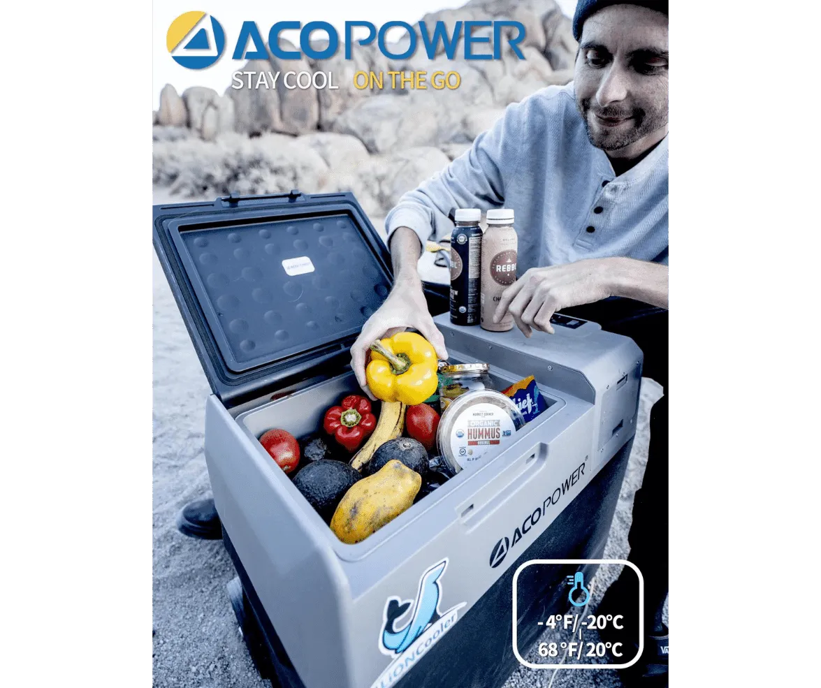 Acopower LionCooler X50A Portable Solar Fridge Freezer, 52 Quarts