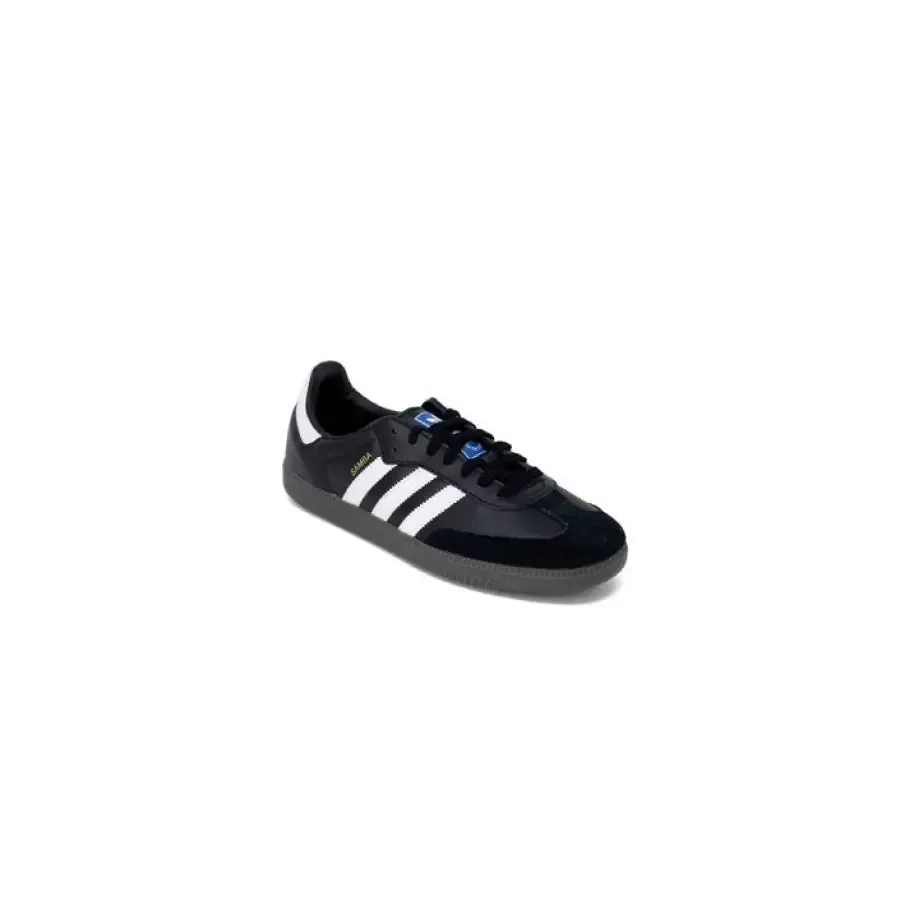Adidas Men Black Leather Sneakers Size 2.5