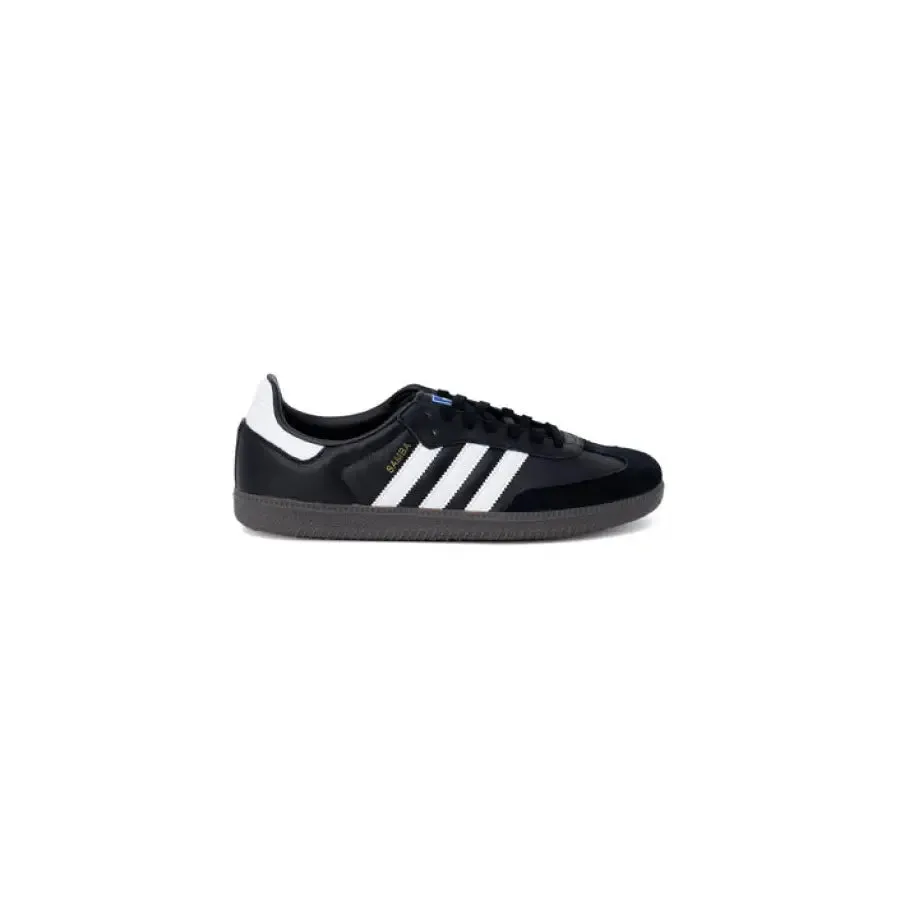 Adidas Men Black Leather Sneakers Size 2.5