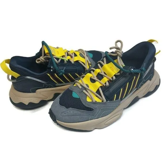 Adidas Ozweego Zip Marathon Running Shoes Sneakers H67663 Legend Ink Yellow Sz 5