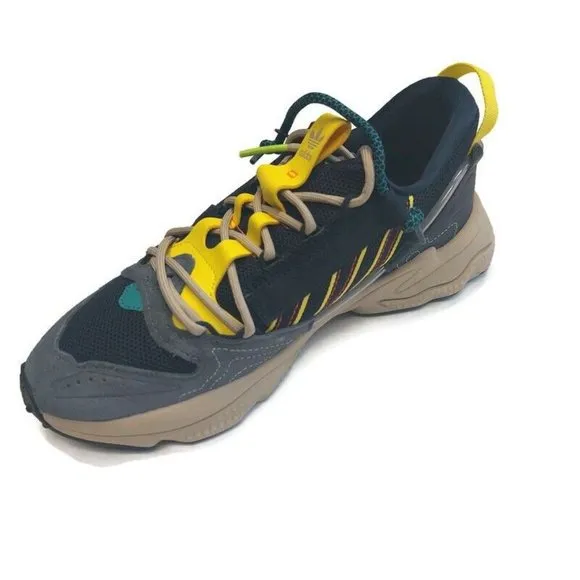 Adidas Ozweego Zip Marathon Running Shoes Sneakers H67663 Legend Ink Yellow Sz 5