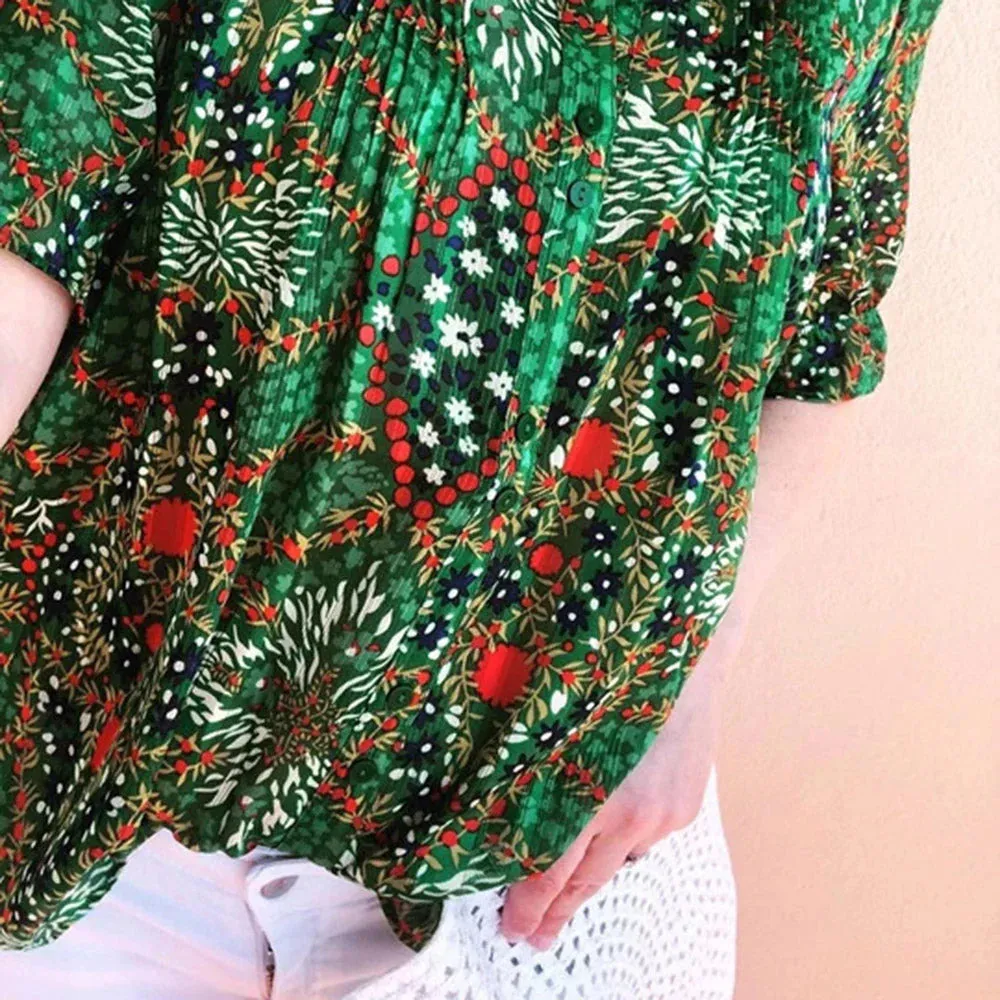 Adventure Muse™ | Women's Adventure Print Blouse | Lightweight Fabric, Relaxed Fit & Breathable Design