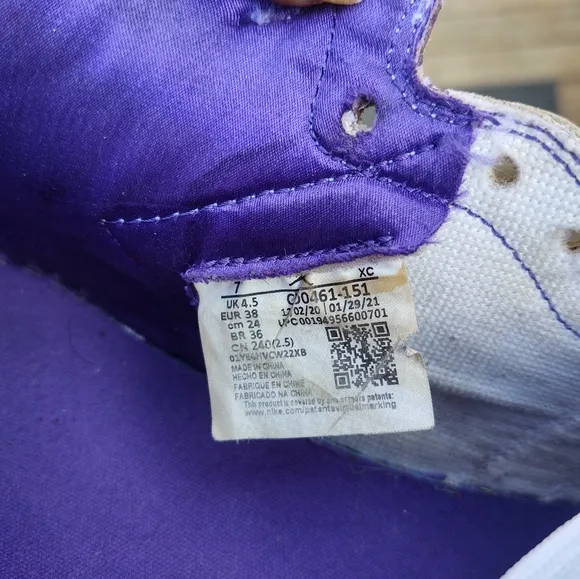 Air Jordan 1 Court Purple High Size 7