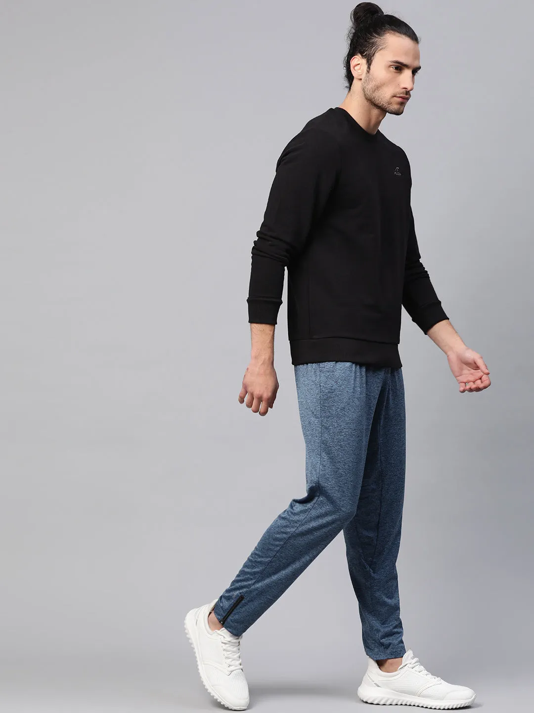 Alcis Men Solid Black Sweatshirts