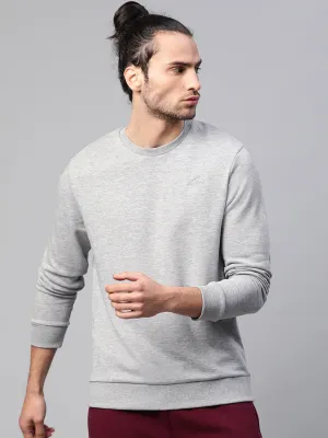 Alcis Men Solid Grey Sweatshirts