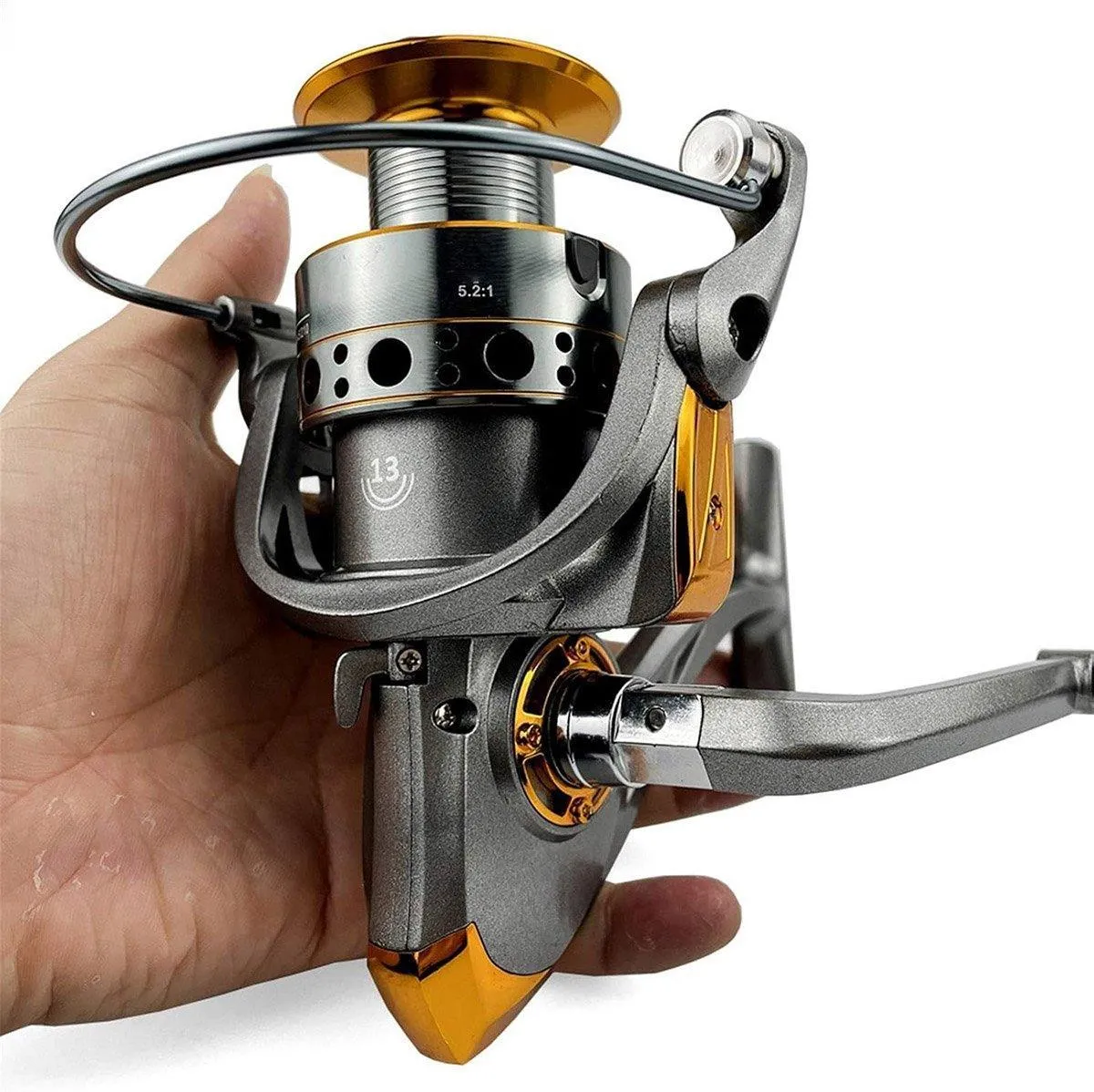 All-Metal Spinning Fishing Reel Sea Pole Fishing Gear Wire Cup Fishing Rod