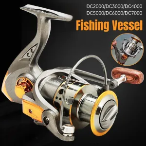 All-Metal Spinning Fishing Reel Sea Pole Fishing Gear Wire Cup Fishing Rod