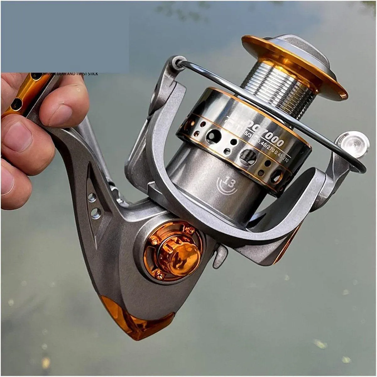 All-Metal Spinning Fishing Reel Sea Pole Fishing Gear Wire Cup Fishing Rod
