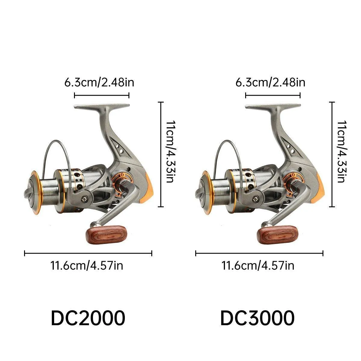 All-Metal Spinning Fishing Reel Sea Pole Fishing Gear Wire Cup Fishing Rod
