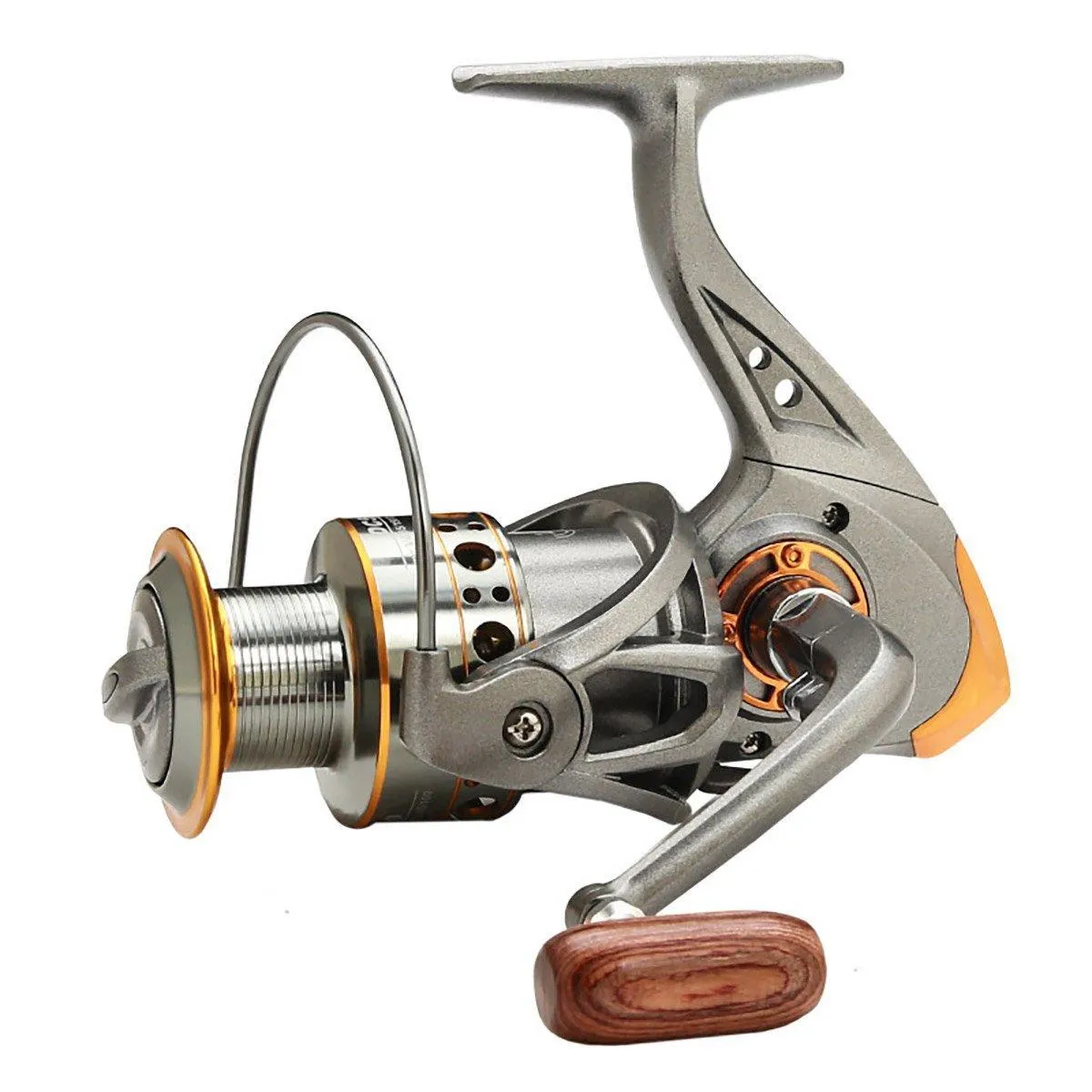 All-Metal Spinning Fishing Reel Sea Pole Fishing Gear Wire Cup Fishing Rod