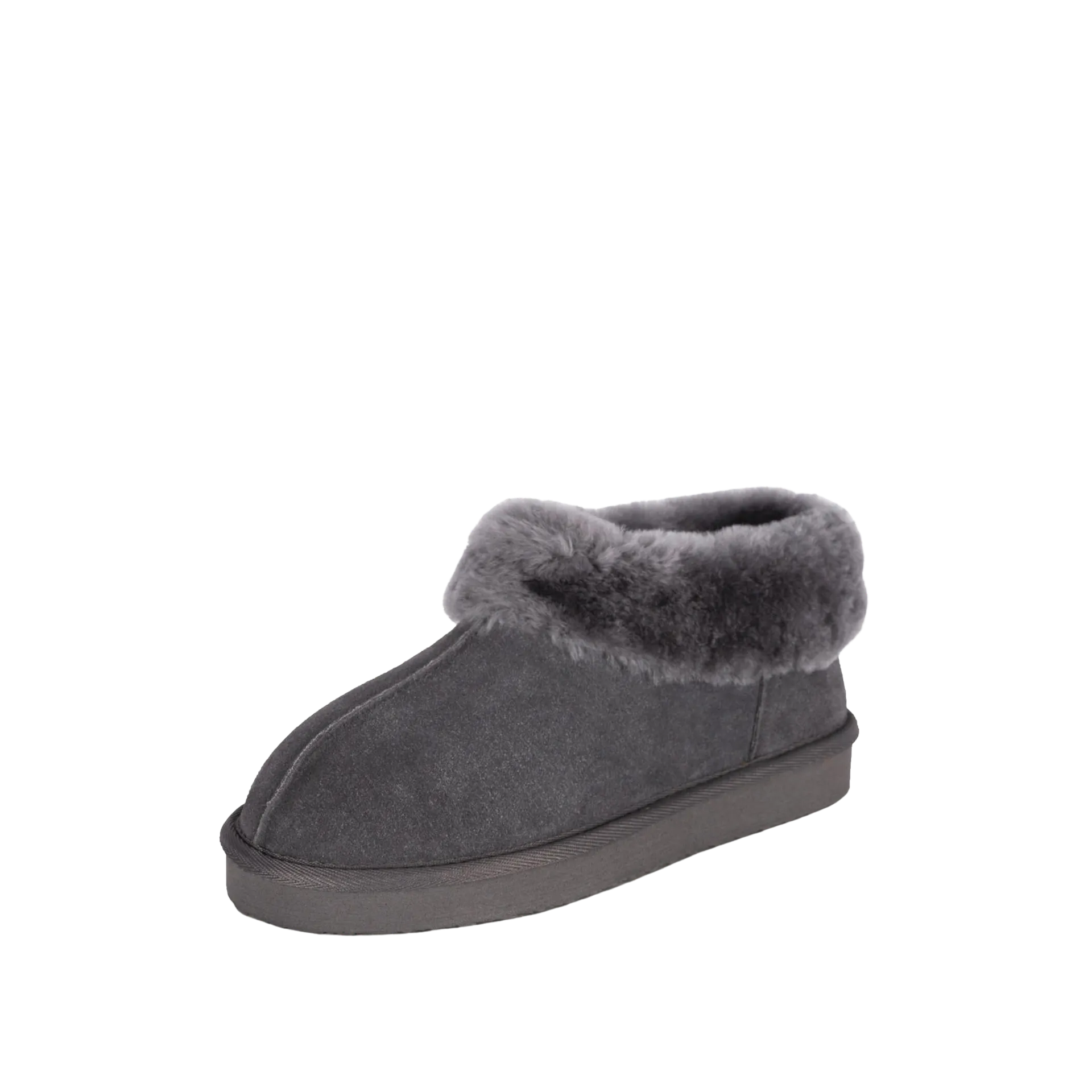 ANABELLA GREY SHEEPSKIN SLIPPER BOOTIE