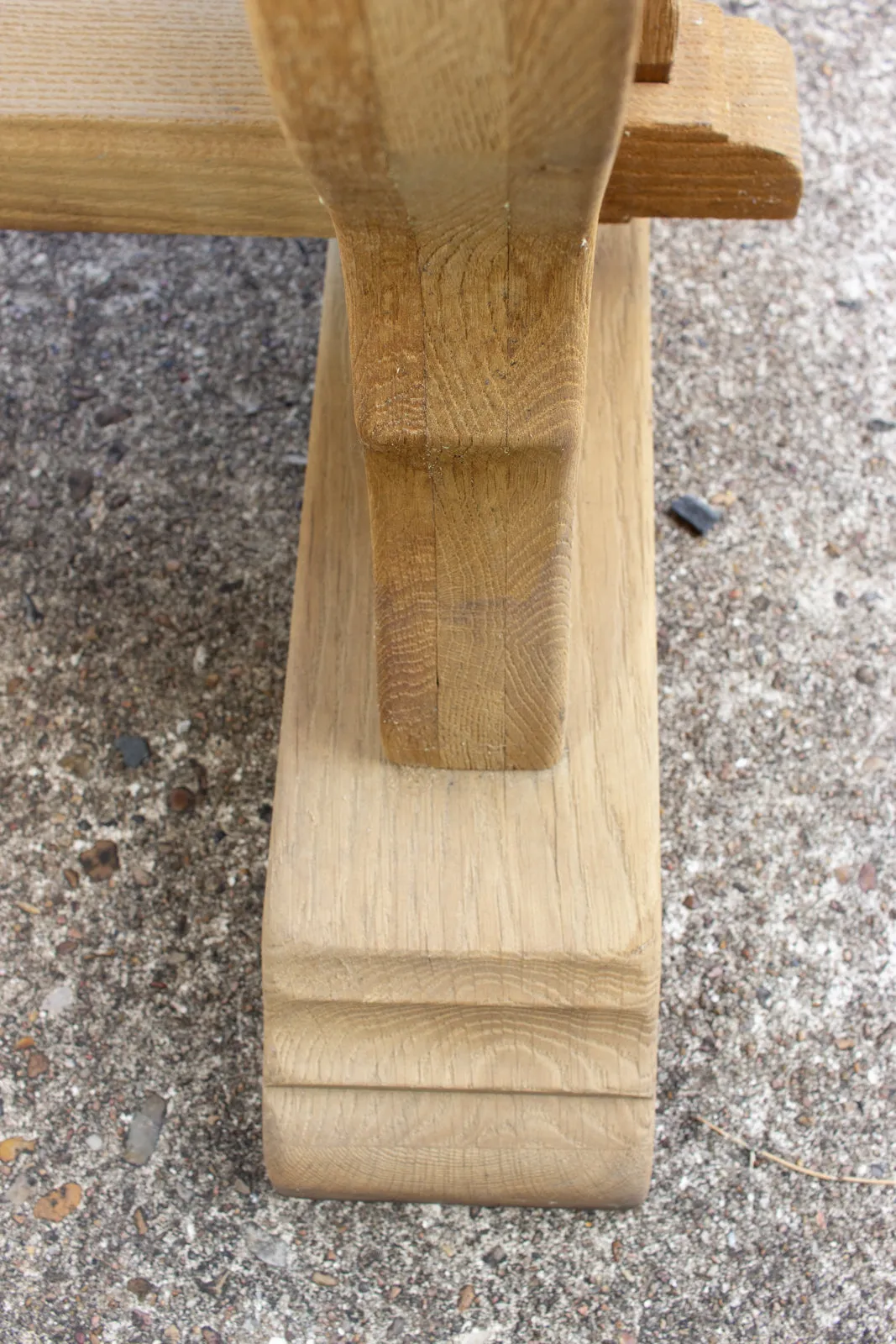 Antique Stripped French Oak Trestle Style Farm Table