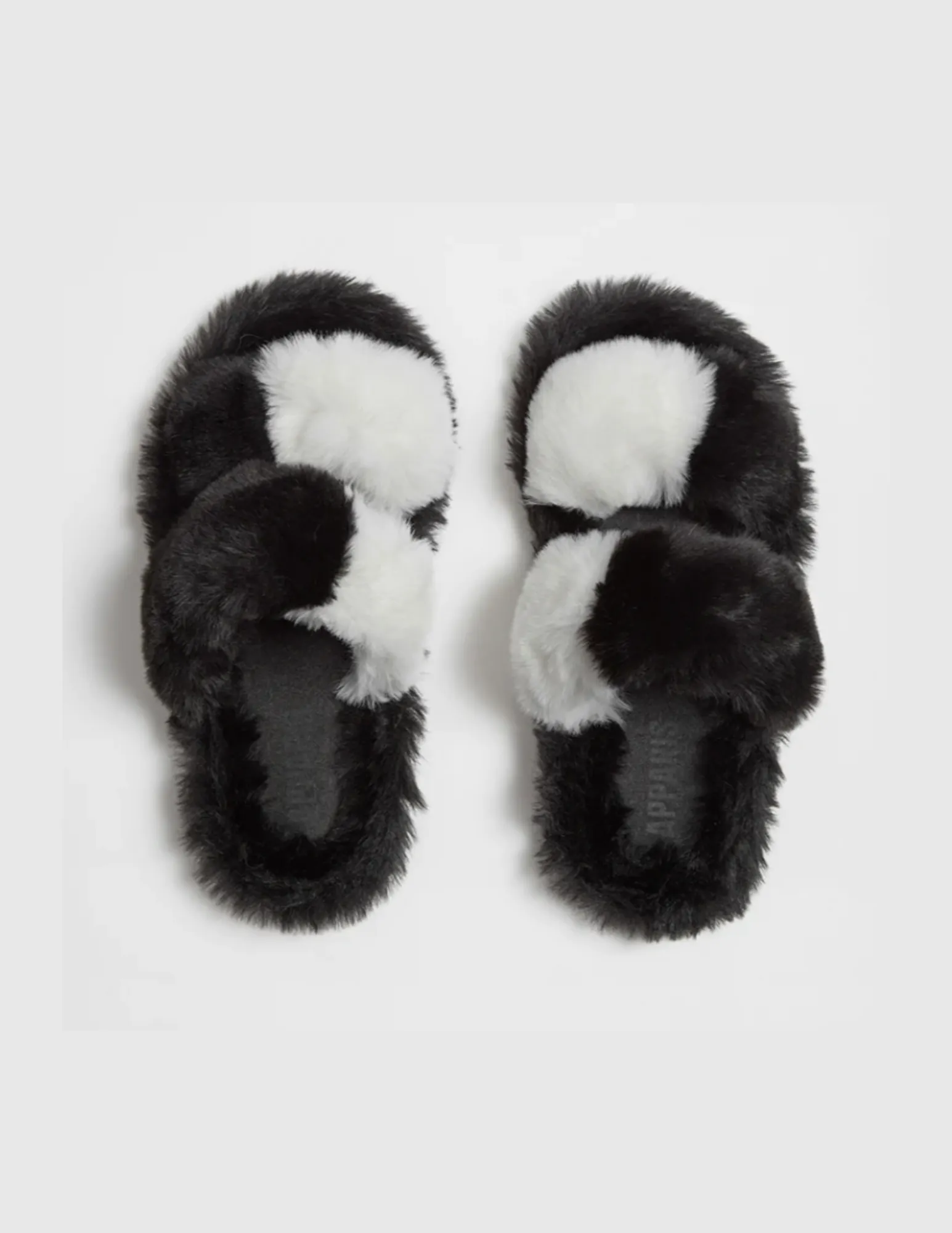 Apparis Lois Noir & Ivory Slippers