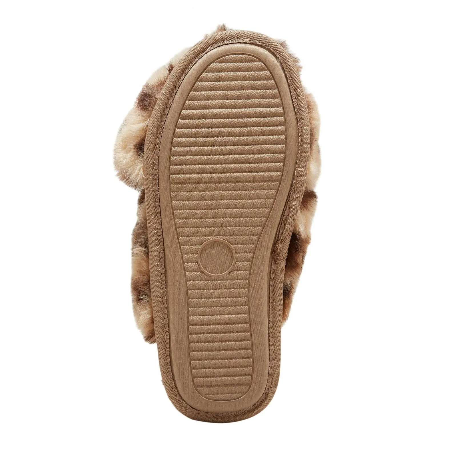 Auden Womens Paris Leopard Crossband Slippers 80856464 Brown Animal L