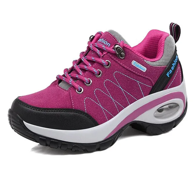 Autumn Winter Female Work Shoes Sneakers Women Outdoor Non-slip Wear-resistant Travel Shoes Casual Air Cushion Shoes Cotton Shoe