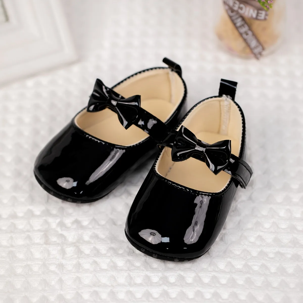 Baby Soft-soled Mary Jane Shoes with Bow Decor