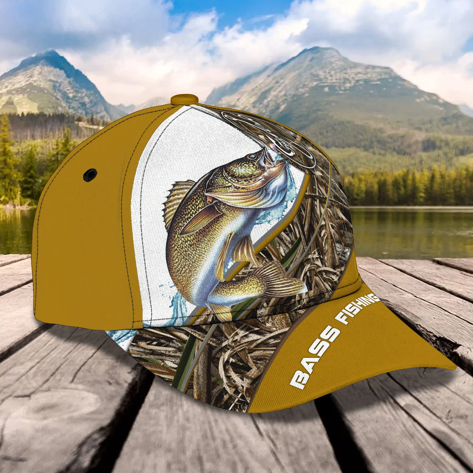 Bass Fishing 6 - Personalized Name Cap - Boom