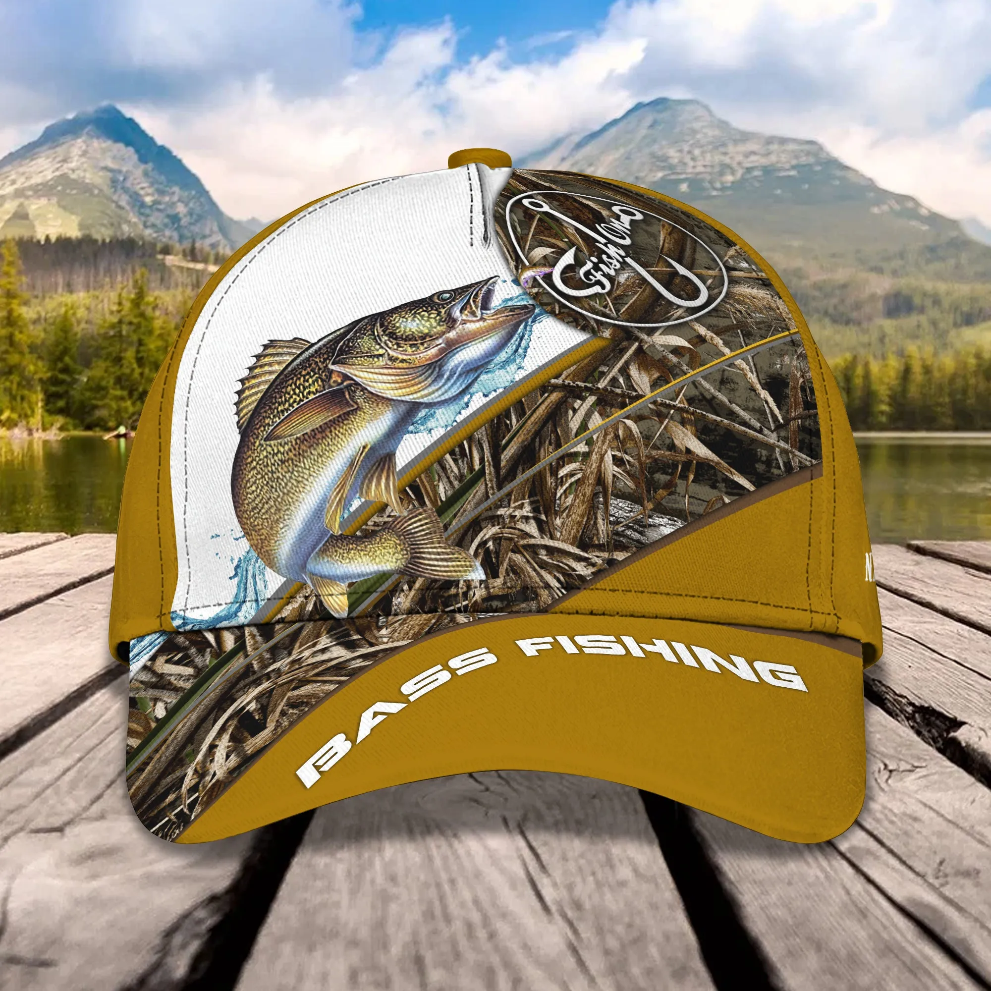 Bass Fishing 6 - Personalized Name Cap - Boom