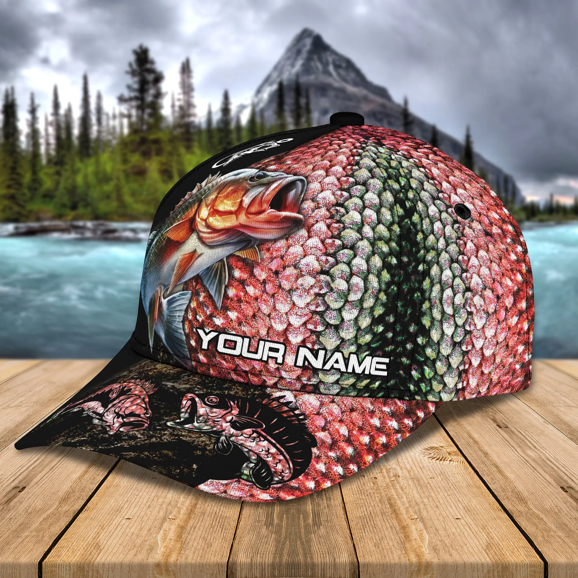 Bass Fishing Classic Cap Custom Name tt99-389