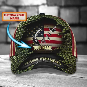 Bass Fishing - Personalize Name Cap 009 - CV98