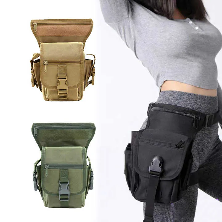 Black Tactical Outdoor Leg Bag ‚Äì 900D Durable Multi-Layer Waist Pack for Cycling, Fishing, and Security