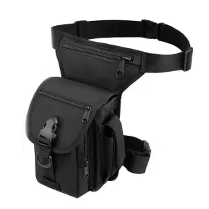 Black Tactical Outdoor Leg Bag ‚Äì 900D Durable Multi-Layer Waist Pack for Cycling, Fishing, and Security