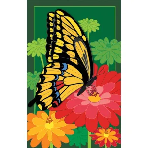 Blossoms and Butterfly Garden Applique Flag,169132