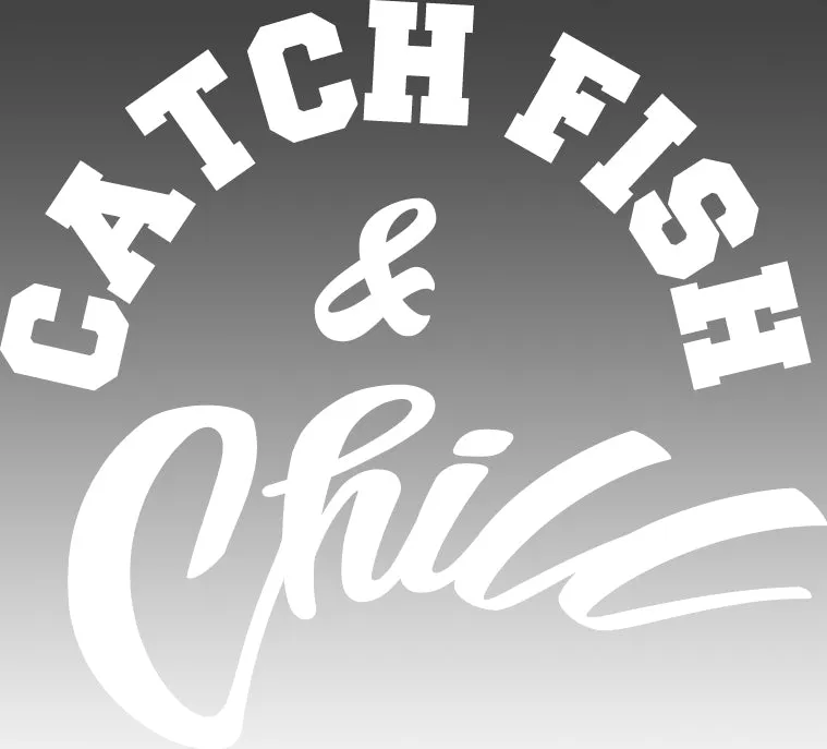 BOGO SPECIAL CATCH FISH & CHILL LOGO TRANSFER STICKERS