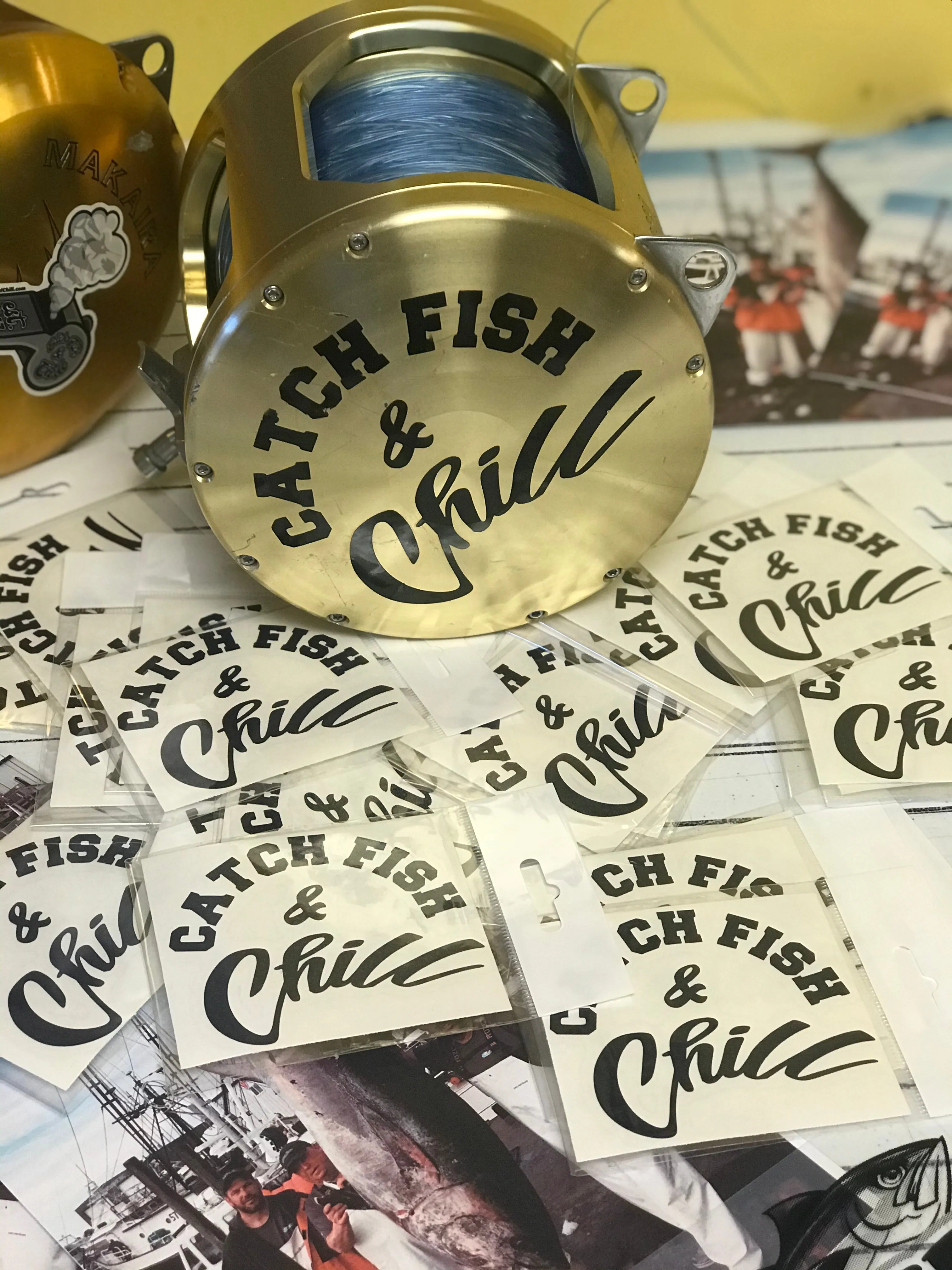 BOGO SPECIAL CATCH FISH & CHILL LOGO TRANSFER STICKERS